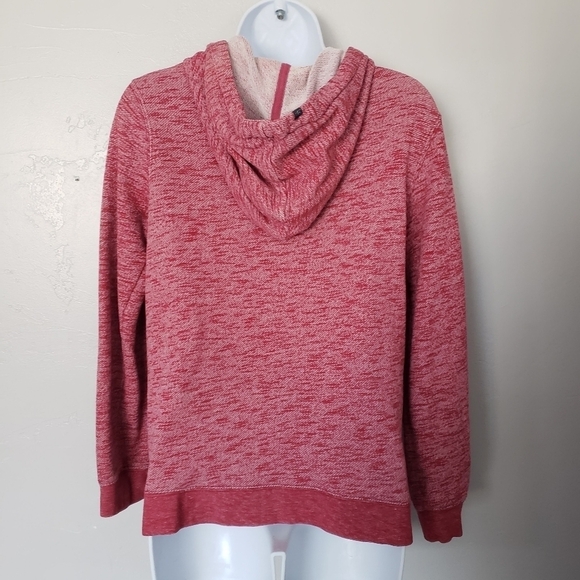 Volcom Women's Small Heather Red Jacket Full Zip Hooded Skater Casual - Picture 4 of 8